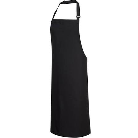 Tablier à bavette polycoton, noir